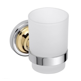 144210018 RETRO Держатель зубных щеток золото/хром BEMETA