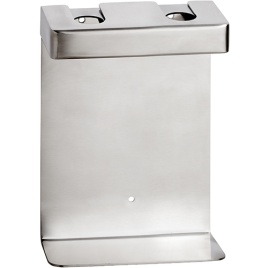 146109465 HOTEL Двойной держатель дозатора мыла квадратный шлифованная сталь BEMETA