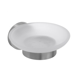 104108045 NEO Мыльница стеклянная,  сталь шлифованная BEMETA