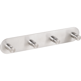 132206055 HOTEL Планка с 4-мя крючками сталь шлифованная BEMETA