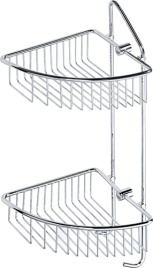 146208232 CYTRO Двойная полочка для мыла угловая хром BEMETA