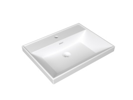 GLA6146 Раковина накладная GLASE 61 белая ZOV