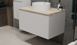 *Coss.01.80/P/W-DG/JR Тумба Cossety 80 подвесная Белый/Дуб Мавелла голд белый JORNO