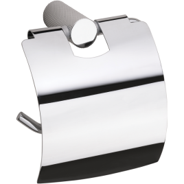 177112012 BRILIA Держатель туалетной бумаги с крышкой сталь полированная BEMETA