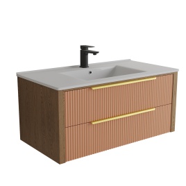 V90L Тумба под раковину/столешницу Валенсия 90 Бежево-розовый (RAL 3012)