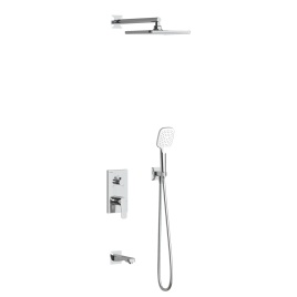 AS3500 Встраиваемый смеситель Simena с изливом, душевой лейкой и головным душем, хром TESKA