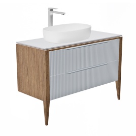 V100S-KPW Тумба со столешницей Валенсия 100 Камень (RAL 7047)