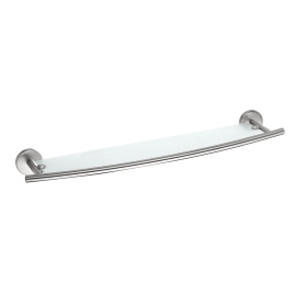 102402243 ALFA Полочка стеклянная 620 мм хром BEMETA