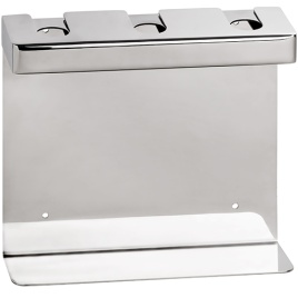 146109471 HOTEL Тройной держатель дозатора мыла квадратный полированная сталь BEMETA