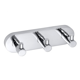 104405232 OMEGA Планка с 3-мя крючками, хром BEMETA