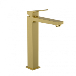 A4372425EXP Minimax Square Смеситель для раковины-чаши (высокий) золото брашированное VITRA