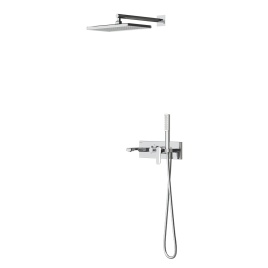 AS3110 Встраиваемый смеситель Enjoy с изливом, душевой лейкой и головным душем, хром TESKA