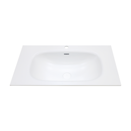 M115W80 Раковина накладная из авиаля 80см белый матовый OLIVEEKA