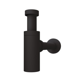 EMCP004 POSEIDON Сифон для раковины (пластик) черный матовый PLASTBRNO