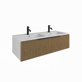 K120BT Тумба под раковину/столешницу Кито 120 Белый/Тростник