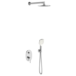 AS2200 Встраиваемый смеситель Sardes с душевой лейкой и головным душем хром TESKA