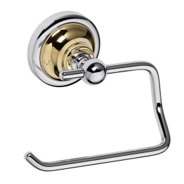 144212028 RETRO Держатель туалетной бумаги без крышки золото/хром BEMETA