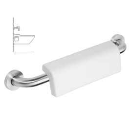 301100502-o Поручень с опорой под спину сталь шлифованная BEMETA