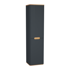 60856 Sentо Пенал с корзиной для белья 40 см цвет матовый антрацит левый  VITRA