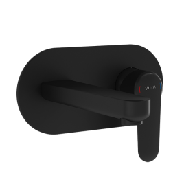 A4272136EXP Root Round Внешняя часть встроенного смесителя для раковины черный матовый VITRA