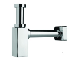 EMCR004 Сифон дизайнерский (квадратный) для раковины (латунь) хром PLASTBRNO