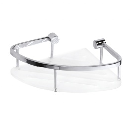146208376 CYTRO Угловая полочка для мыла хром/белый BEMETA
