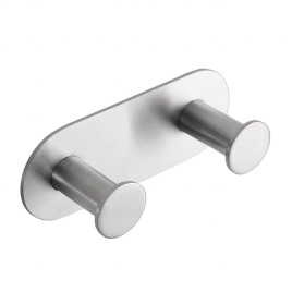 163106375 EASY Крючок двойной сталь шлифованная BEMETA