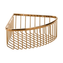 158208312 CORAL Угловая полочка для мыла медное золото глянец BEMETA