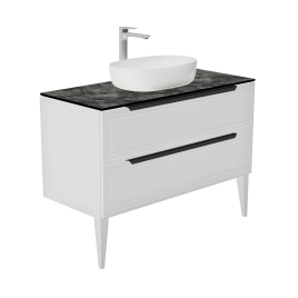 S100W-KPK Тумба со столешницей Севилья 100 Белый мат/Куритиба