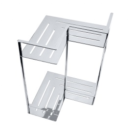 146208222 CYTRO Двойная полочка для мыла угловая хром BEMETA