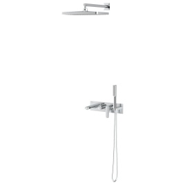 AS3160 Встраиваемый смеситель Life с изливом душевой лейкой и головным душем хром TESKA