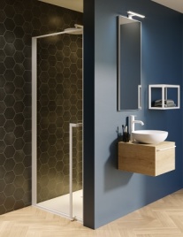 LUCID GD101 900 x 2000 BLACK дверь в нишу, черный RIHO