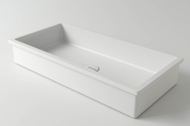 1.02.013.11.1 NEPTUNE 65 Раковина врезная 68x33 Soft Rock Белый матовый HOLBI