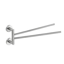 104204105 NEO Полотенцедержатель двойной поворотный,  сталь шлифованная BEMETA