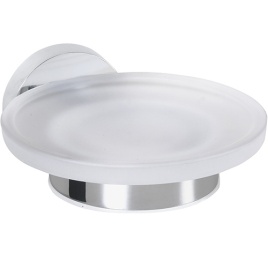 165108042 OBLA Мыльница стеклянная, хром BEMETA