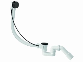 EVSB141 Слив-перелив для ванны черный (полуавтомат) PLASTBRNO