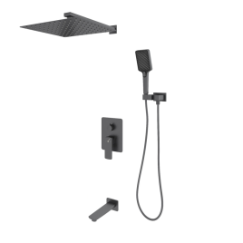 OL-88939003-BGM D-LINE Комплект встраиваемой душевой системы на 3 потребителя оружейный металл OLIVEEKA