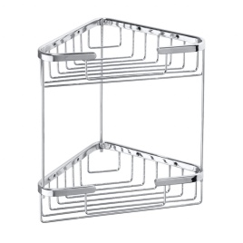 102308132 CYTRO Двойная полочка для мыла угловая хром BEMETA