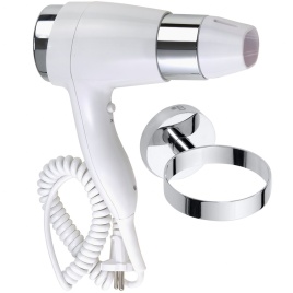 999433084-2 HOTEL Фен с держателем 1400W спиральный шнур белый BEMETA