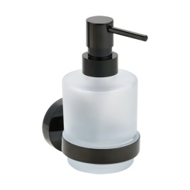 159109102 HEMATIT Дозатор жидкого мыла, 200 мл антрацит глянец BEMETA