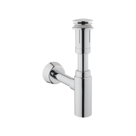 A45154 Сифон в комплекте с донным клапаном для раковин с переливом хром VITRA