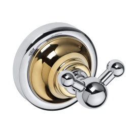 144206038 RETRO Крючок двойной золото/хром BEMETA