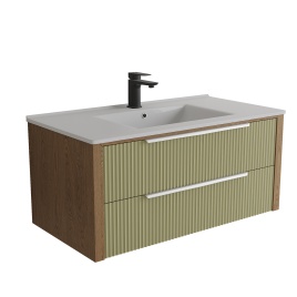 V100Z Тумба под раковину/столешницу Валенсия 100 Зеленый тростник (RAL 6013)