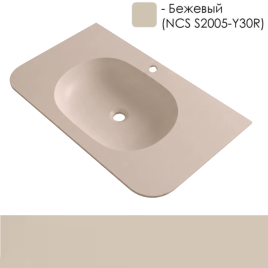 MA80WFBEIGE Раковина Милу (Milu) 80см бежевый OLIVEEKA