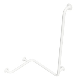 301122024 Пopучeнь для душa c вepтикaльным плeчoм правый белый BEMETA