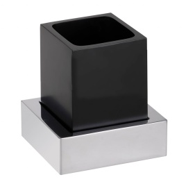 145411012 GAMMA Настенный держатель зубных щеток, черный/хром BEMETA