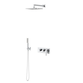 EX3760 Встраиваемый смеситель Euro X с душевой лейкой и головным душем, хром TESKA