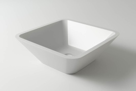 1.02.004.11.1 SATURN Раковина 42x42 Soft Rock Белый матовый HOLBI