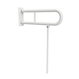 301102074N Складная ручка U образная с опорной ножкой  600 мм белый BEMETA