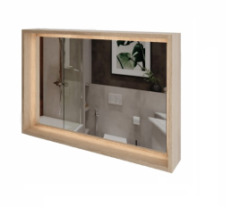 PZD100 Зеркало с полкой Парма 100 с подсветкой Дуб